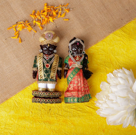 Svasti Decorated Dressed Marapachi Doll - Multicolour