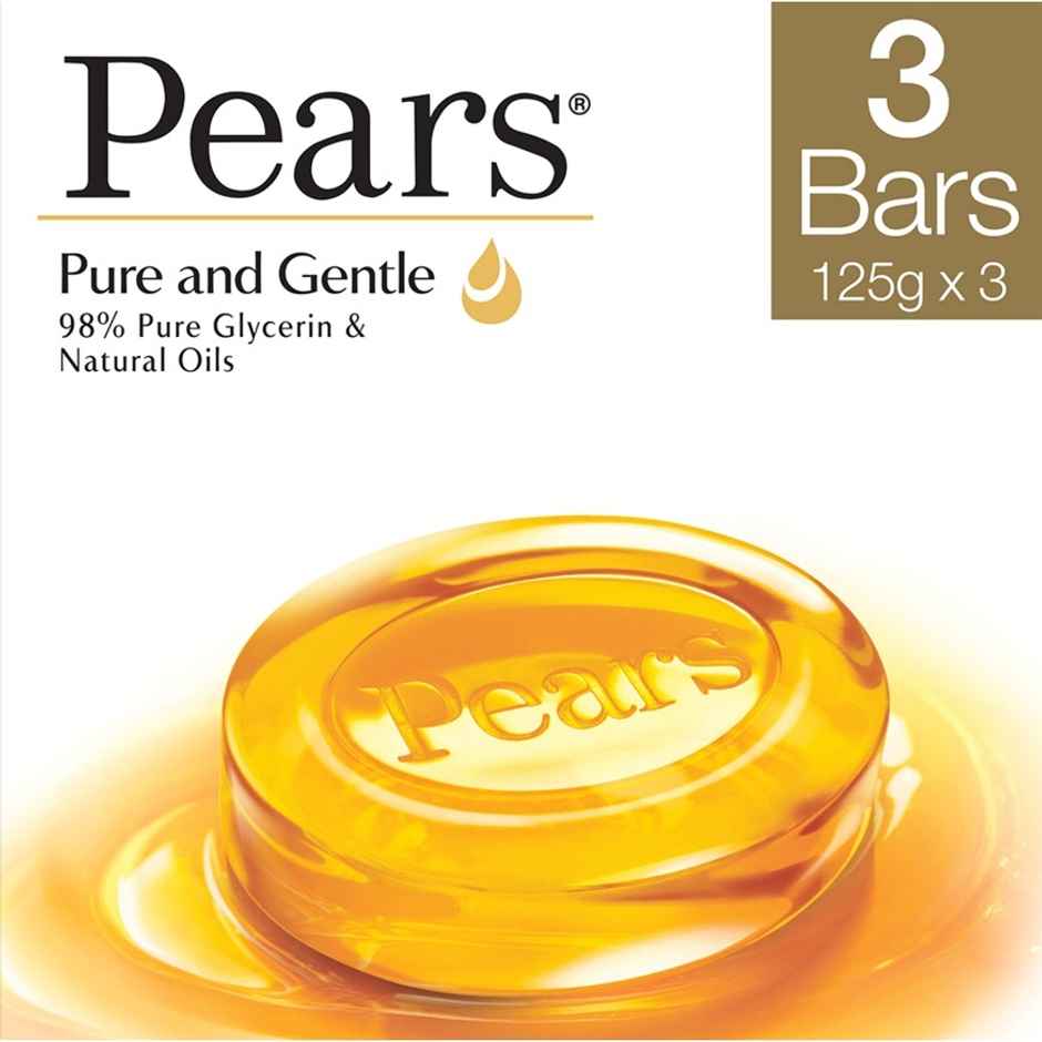 Pears Moisturising Bathing Bar Soap with Glycerine Pure & Gentle - For Golden Glow
