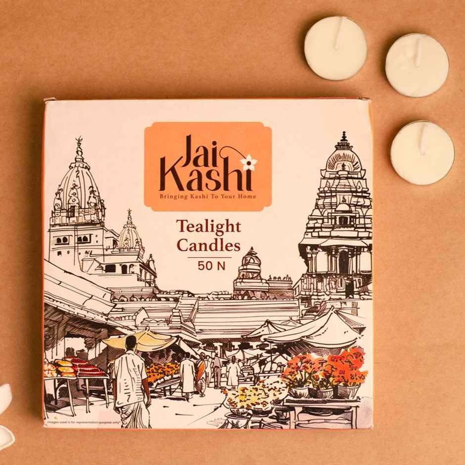 Tea Light Candle | Wax | White | Jai Kashi