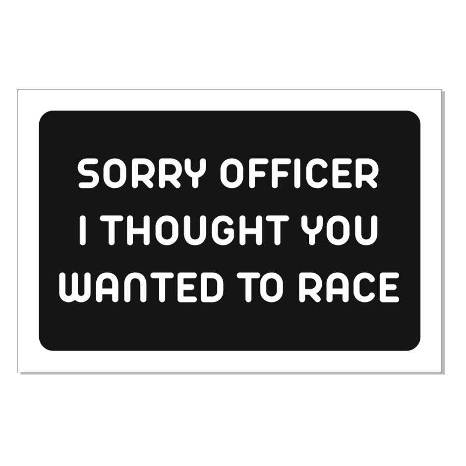 Samsidhi Auto Sorry Officer Car Sticker