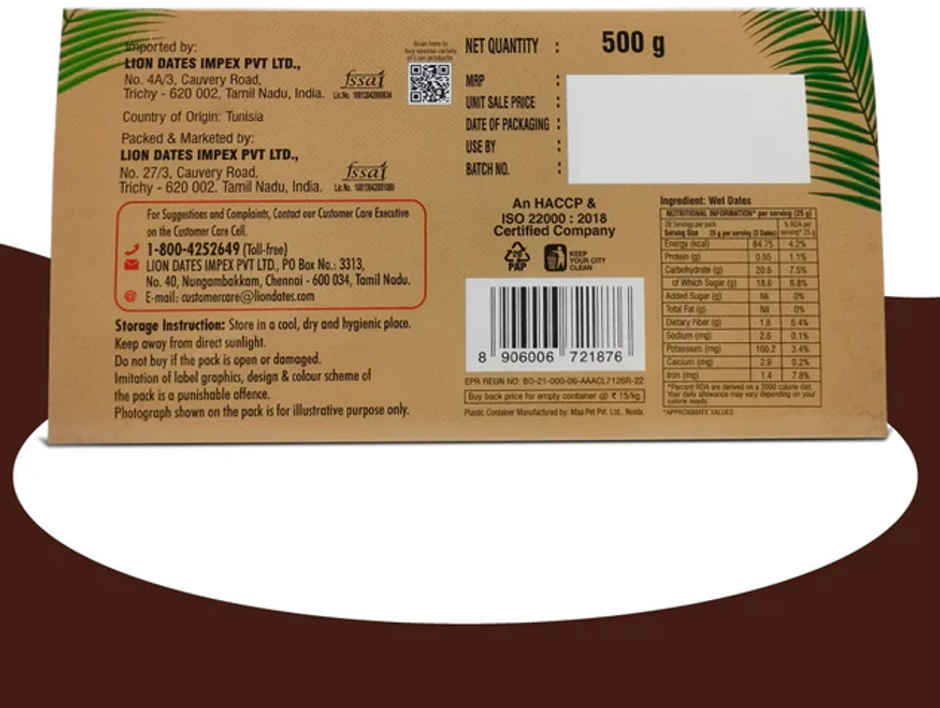 Lion Dates Delicacy Branch