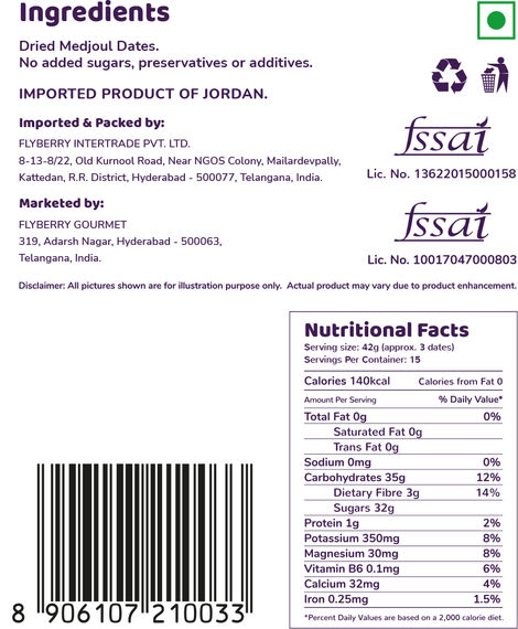 Flyberry Gourmet Mini Medjoul Dates All Natural