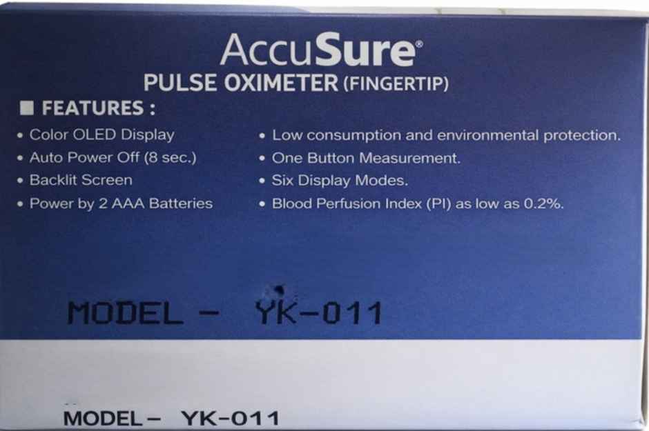 AccuSure YK-011 Pulse Oximeter (Fingertip)
