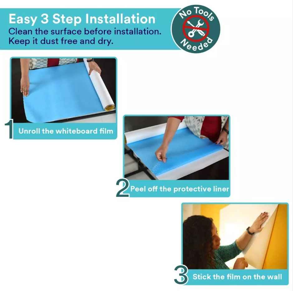 Post-It Dry Erase - Whiteboard Sticker (3ft x 2ft)| removes without residue