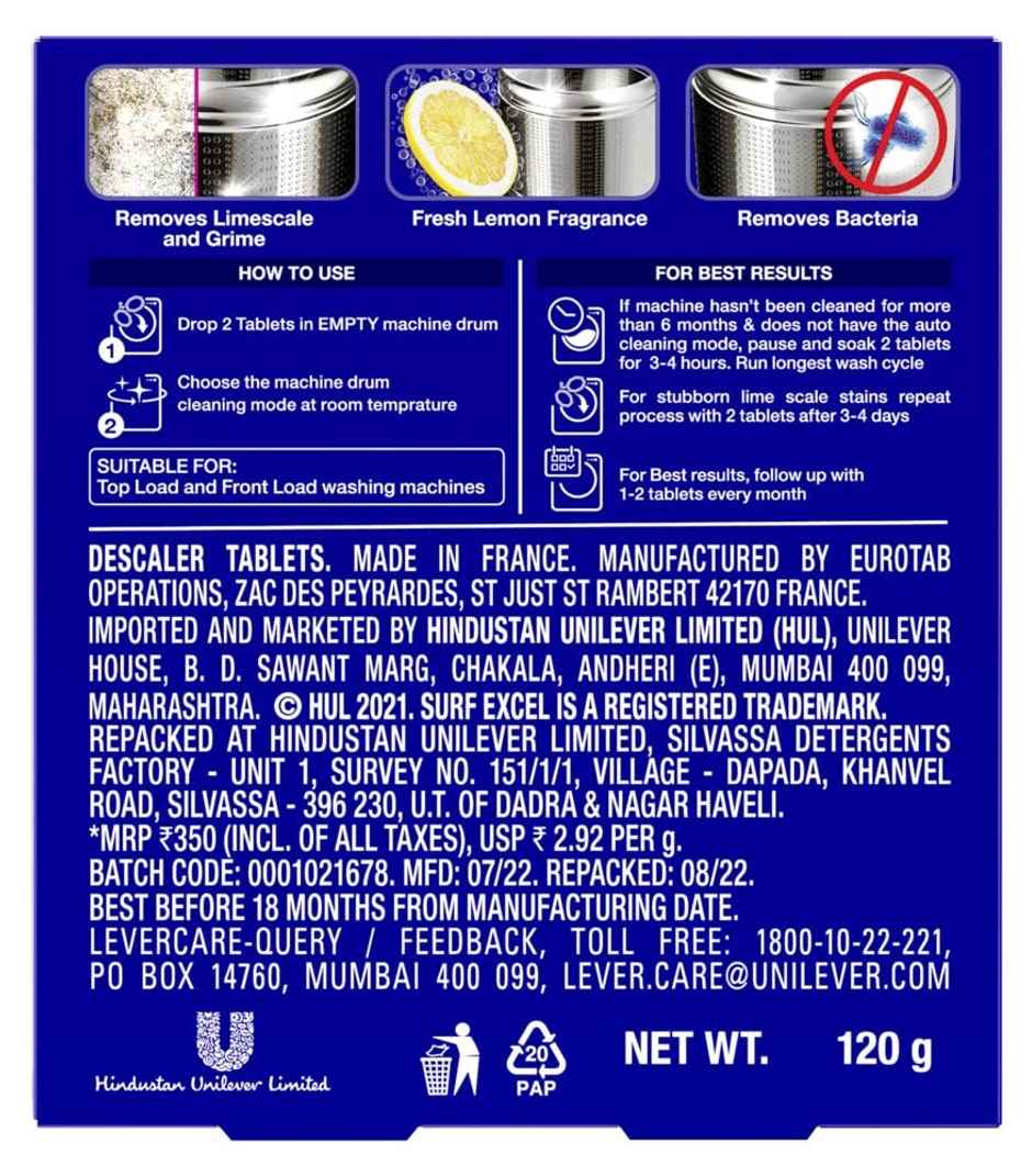 Surf Excel Washing Machine Drum Descalers
