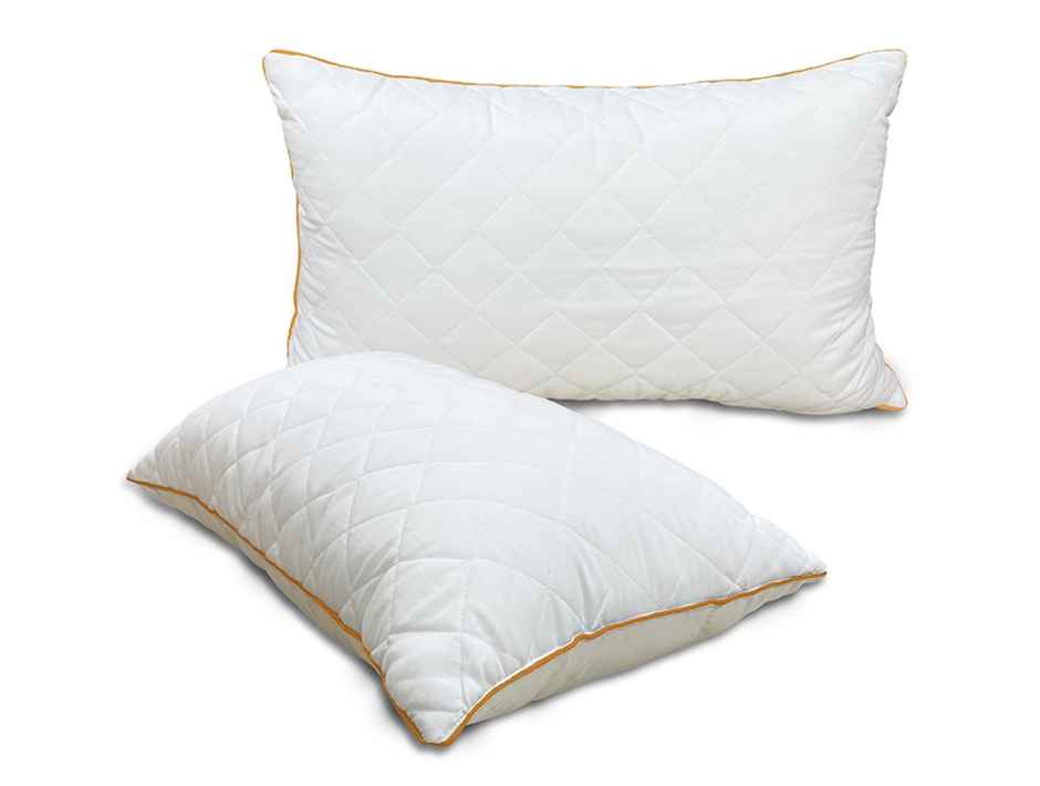 Spaces Quilted Pillow Set of 2 (17 x 27 inch / 43 x 69 cm) - White