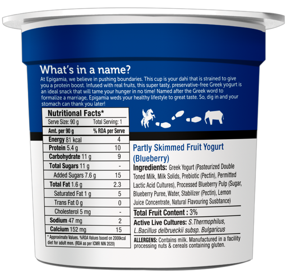 Epigamia Greek Yogurt Blueberry Combo
