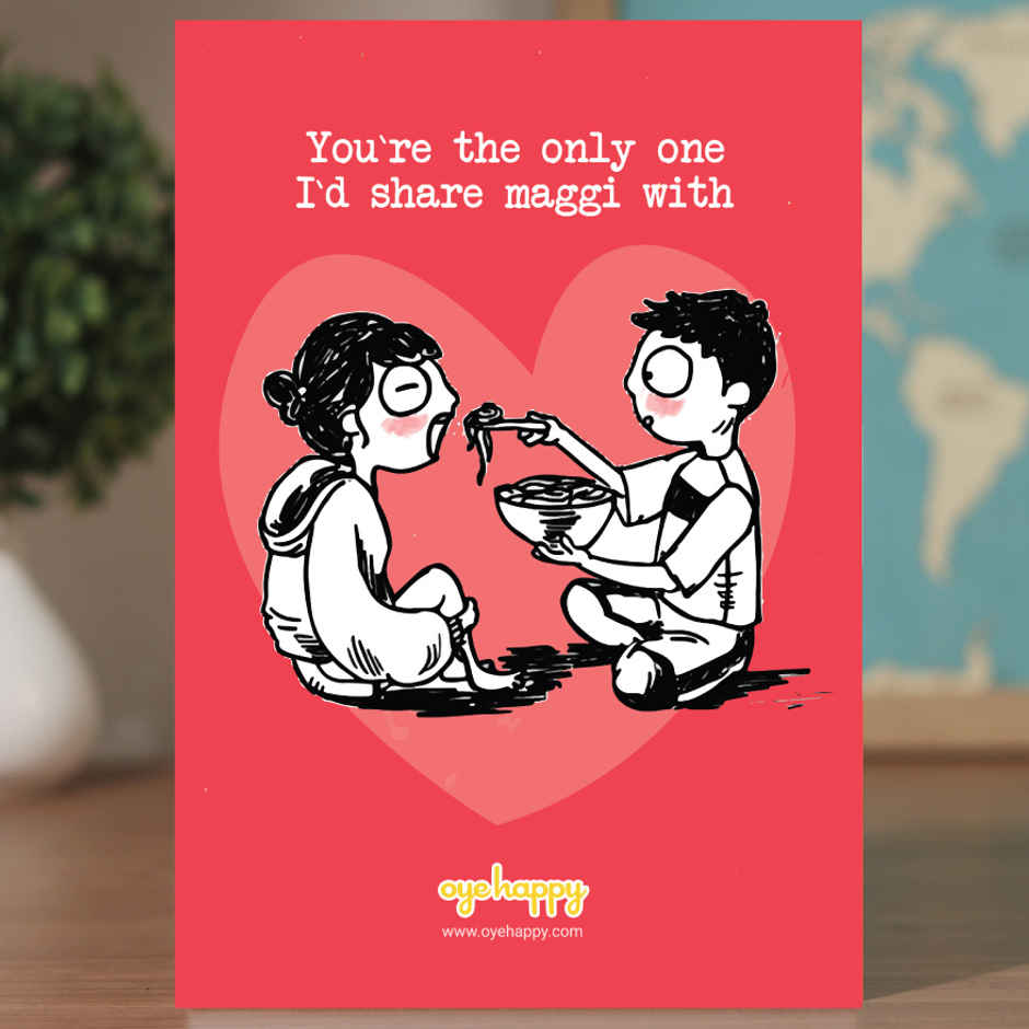 My Snack Partner Love Greeting Card | Oye Happy