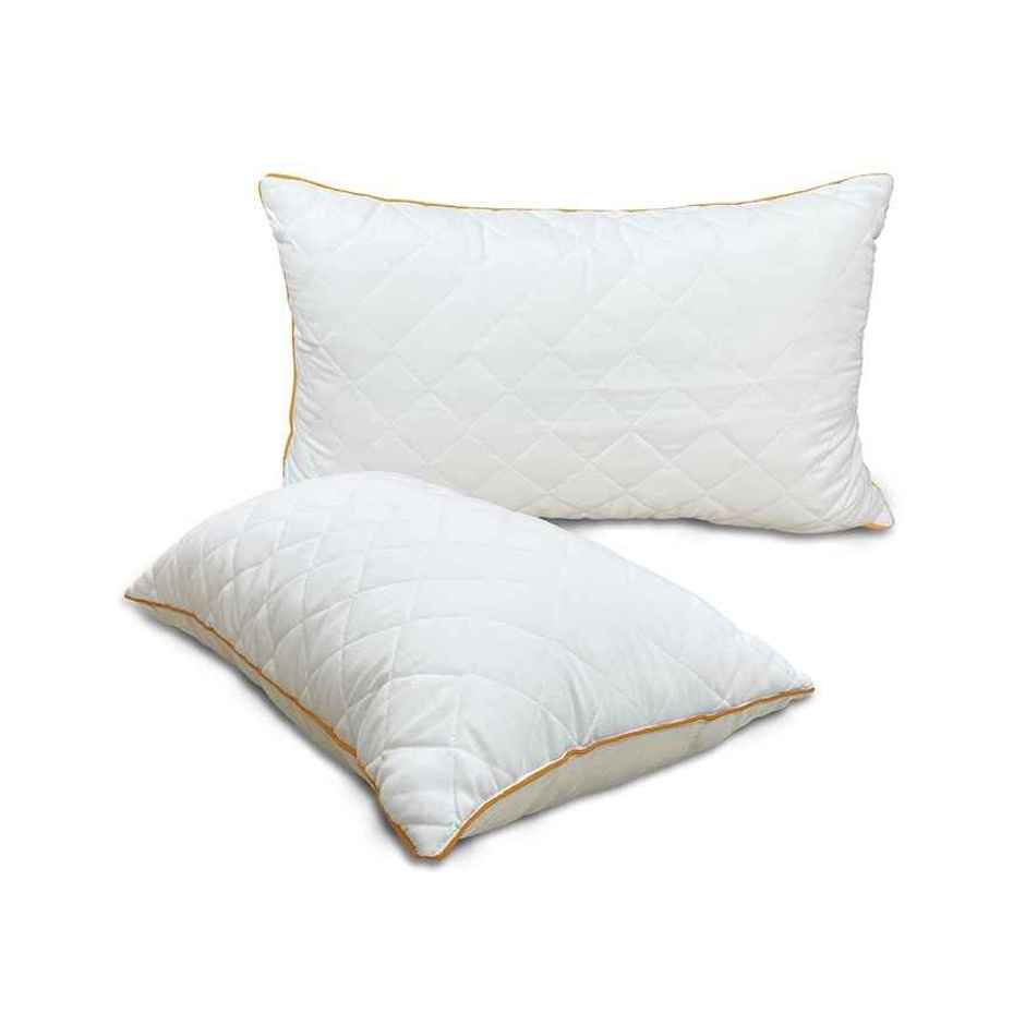 Spaces Quilted Pillow Set of 2 (17 x 27 inch / 17 x 28 in) - White