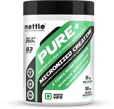 Getmymettle Pure+ Micronized Creatine With Mint & Coconut Water Extract Creatine (Unflavored)