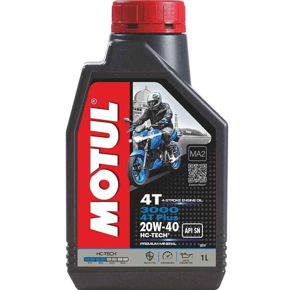Motul 3000 4T Plus 20W40 API SN HC Tech Engine Oil for Bikes | 1L