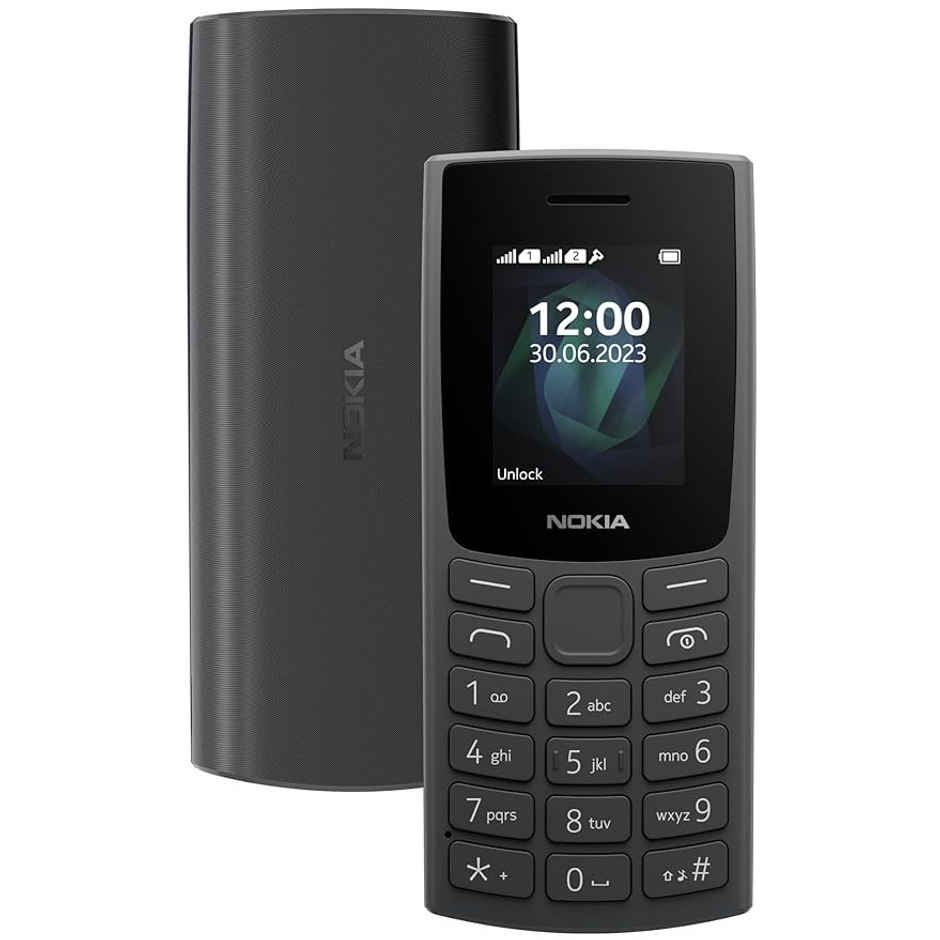 Nokia 105 SS Keypad Mobile |1.8" Display|4 MB, Charcoal |10174121|SS TA-1575 SS |2023|SP01Z07Z1697Y