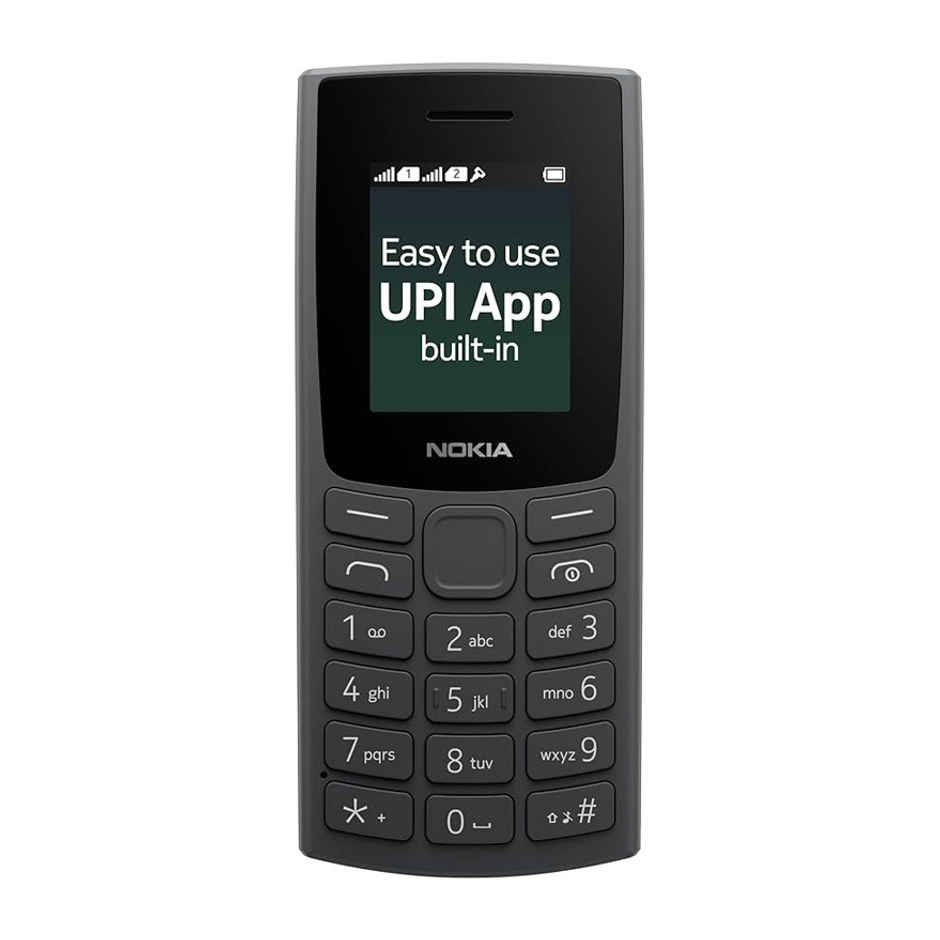 Nokia 105 2023 Dual Sim Keypad Mobile | 1.7" Display | 800 mAh Battery | Built in UPI | Black