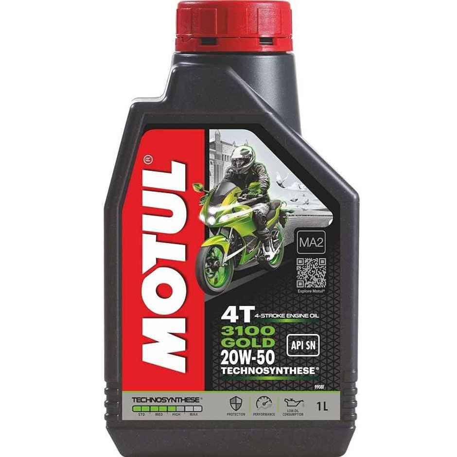 Motul 3100 4T Gold 20W50 API SM Technosynthese High Performance Semi Synthetic Engine | 1L