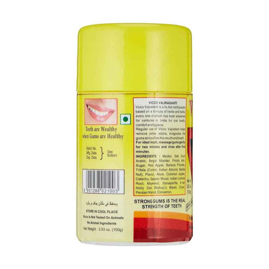 Vicco Vajradanti Tooth Powder 100g | Ayurvedic Herbal Dental Care Expert for Strong Teeth & Gums