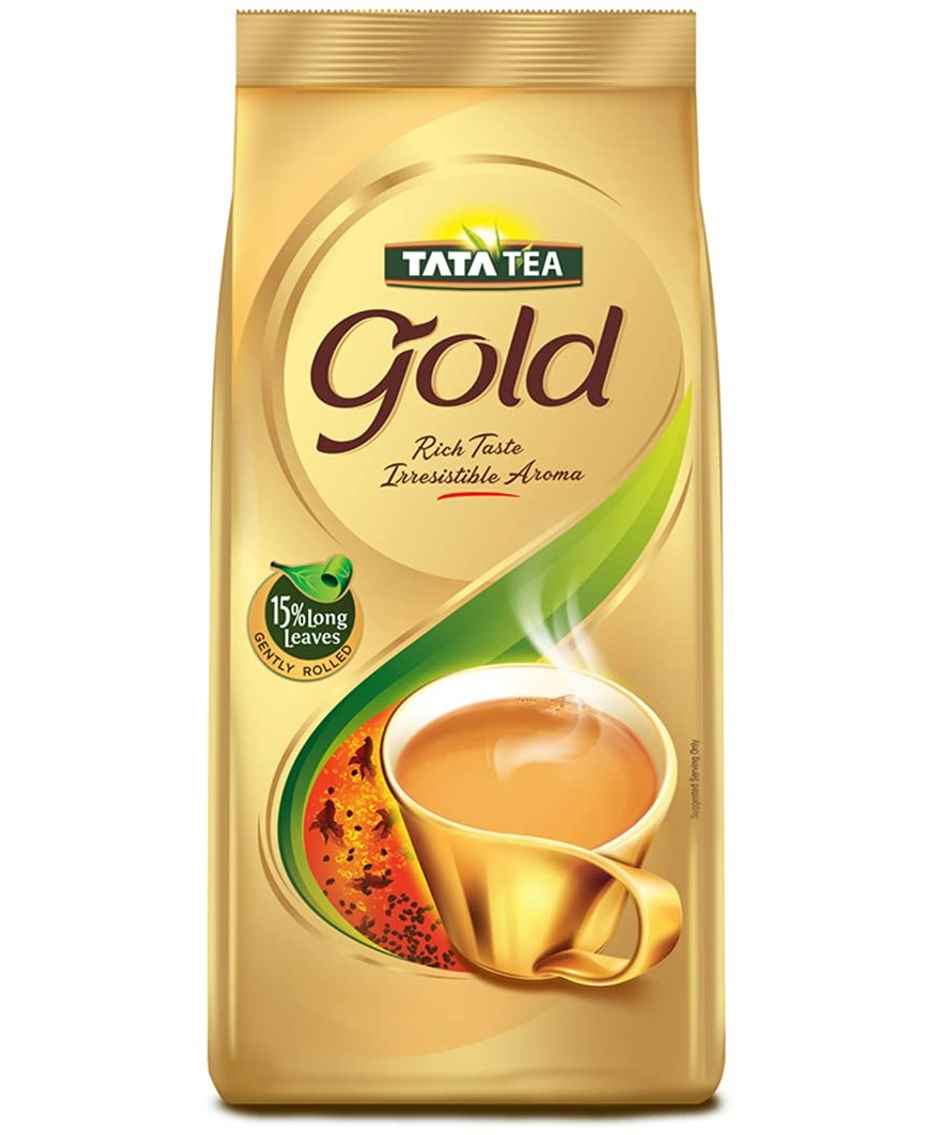 Tata Tea Gold Black Tea, Assam Teas with Gently Rolled Aromatic Long Leaves