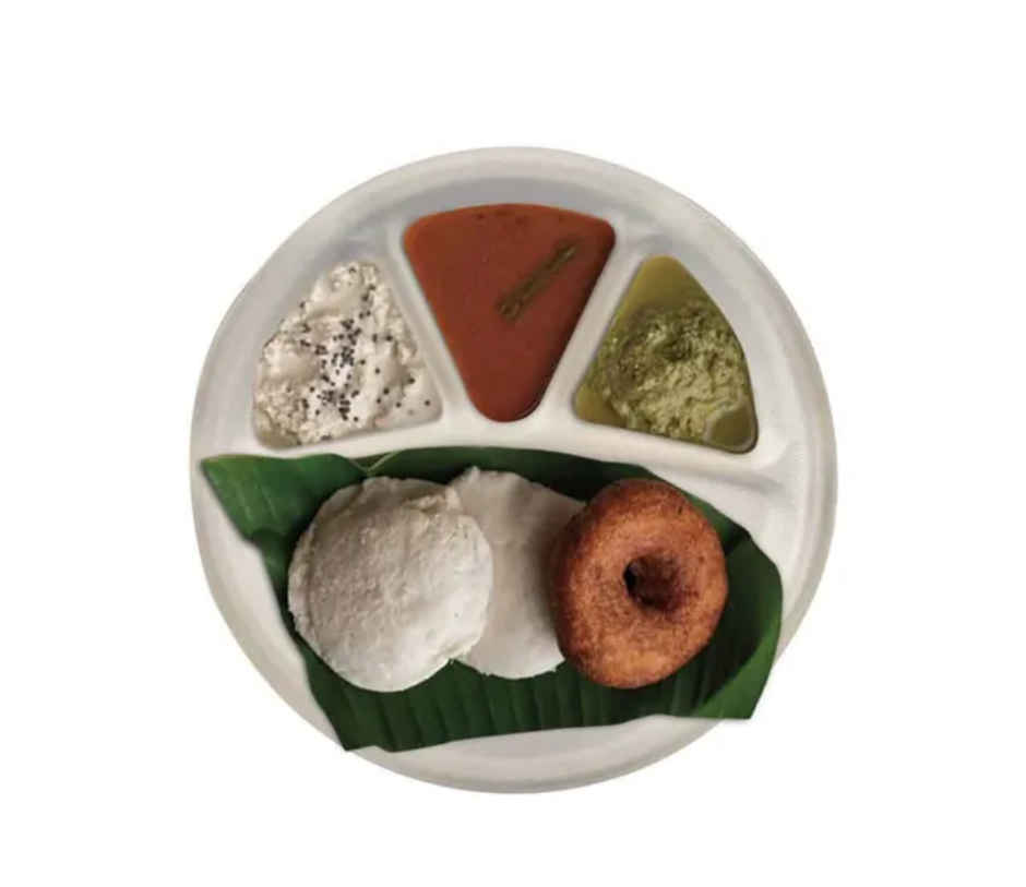 Disposable Bagasse Paper Plates | 4 Compartment | Tempware