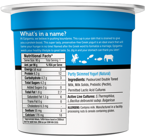 Epigamia Greek Yogurt- Natural Combo