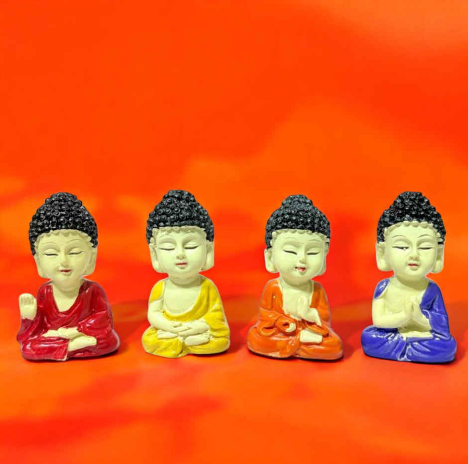 Cute Bhuddha | Set of 4 | House Of Festivals