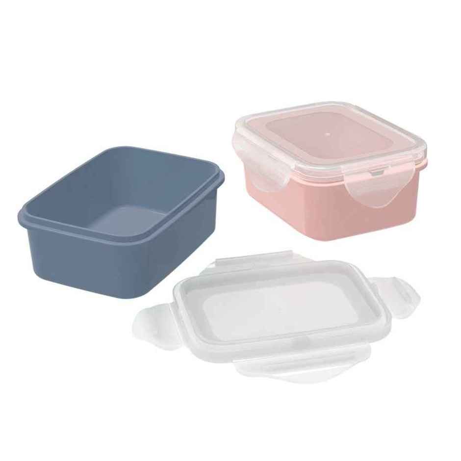 All Time Lock & Safe Storage Container Set Of 2, (500 ml X 2) (Colour May Vary)