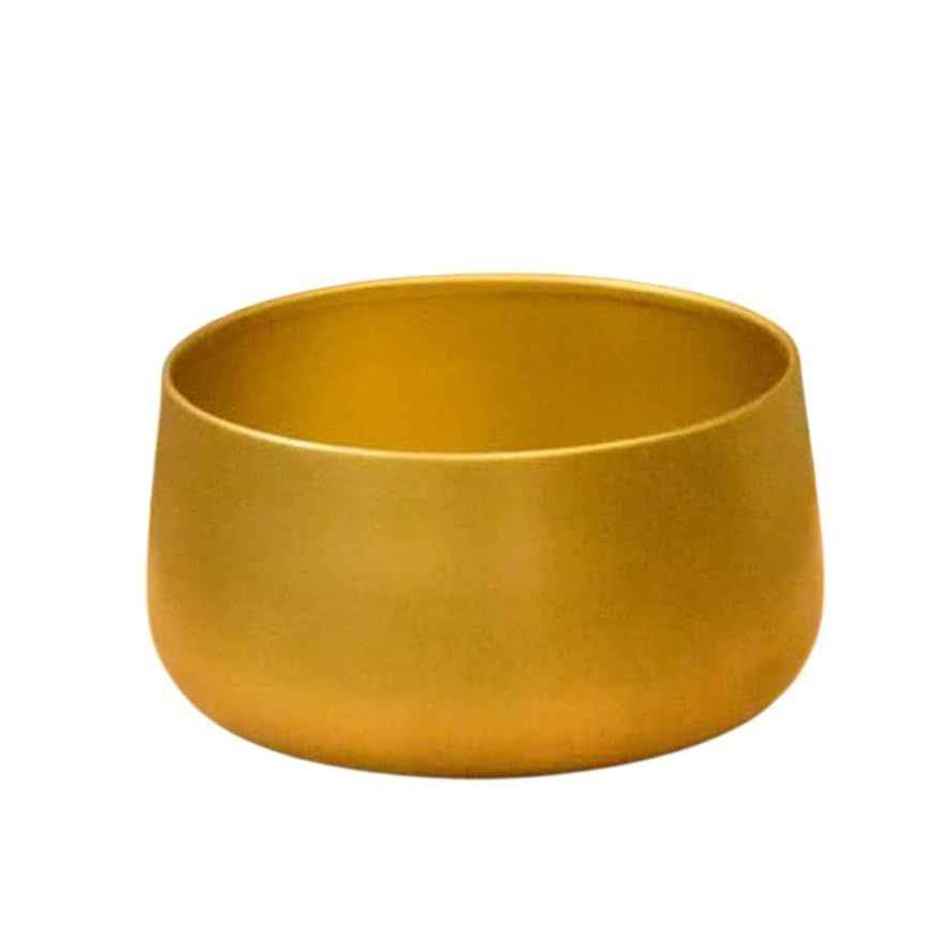CasaCraft Pepperfry Tanner Gold Iron Planter Pot Round Decorative Rust-Resistant for Indoor Plants
