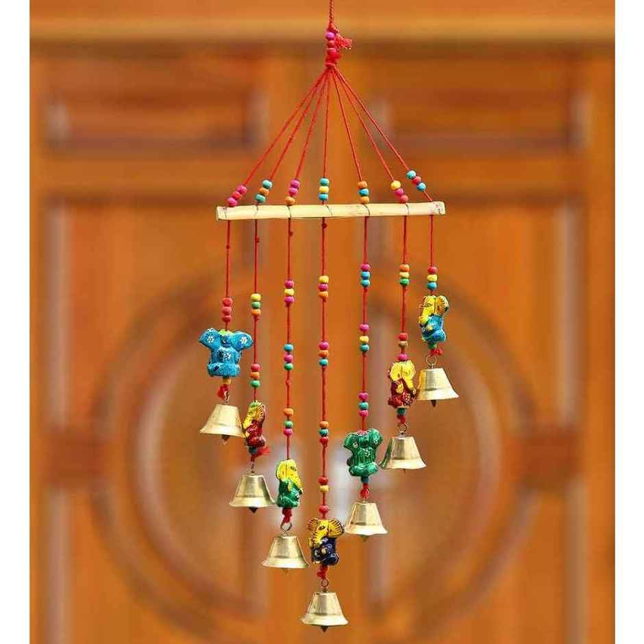 Casacraft Pepperfry Lord Ganesha Metal Unique Decorative Multicolor Positive Energy Hanging Bell