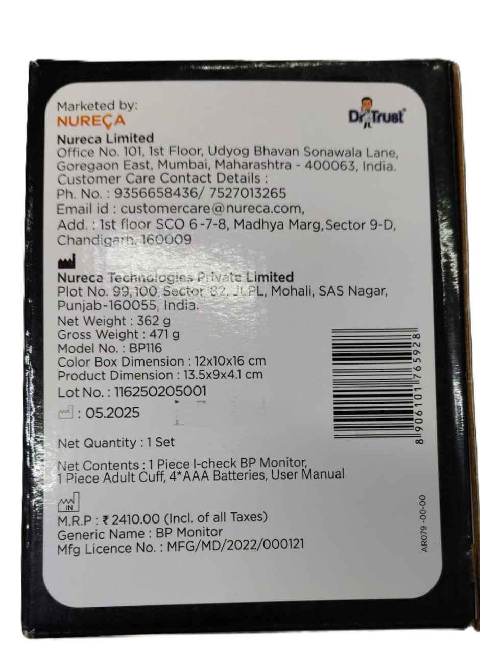 Dr Trust USA Check pro 116 Digital BP Monitor