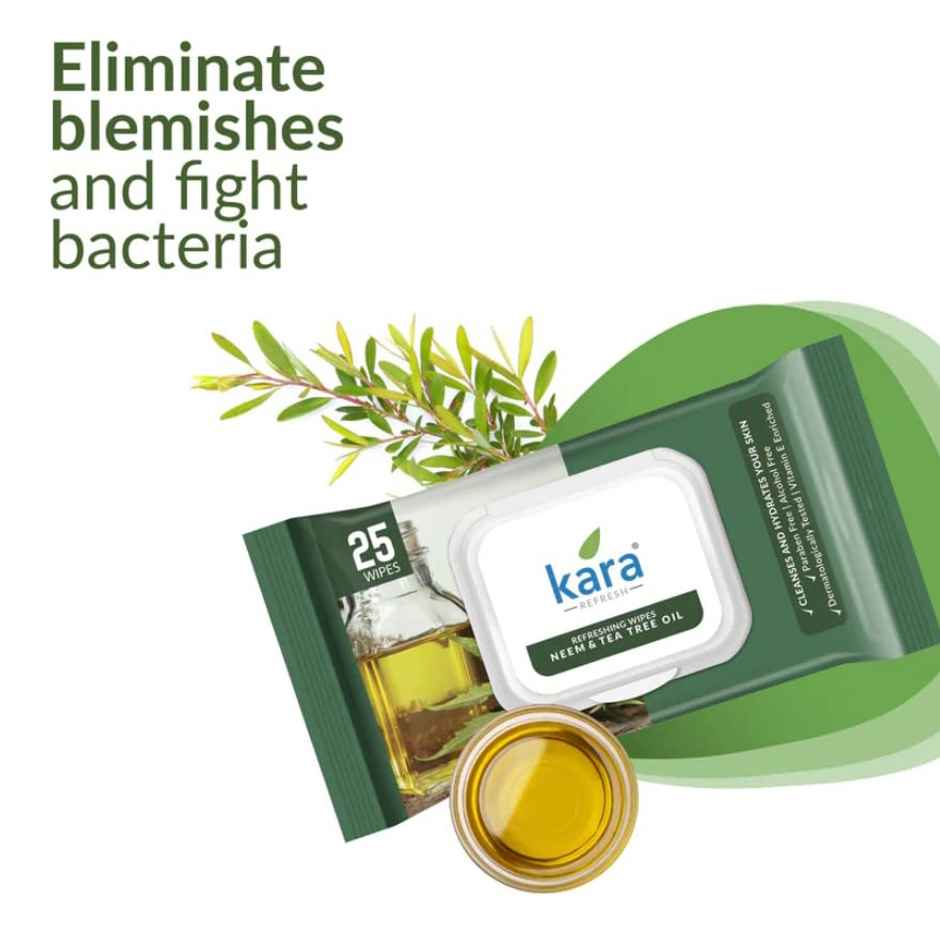 Kara Neem & Tea Tree Wipes| 25 Pulls Per Pack