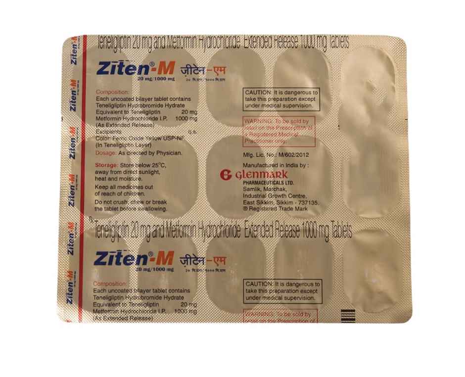 Ziten-M 20mg/1000mg Tablet ER
