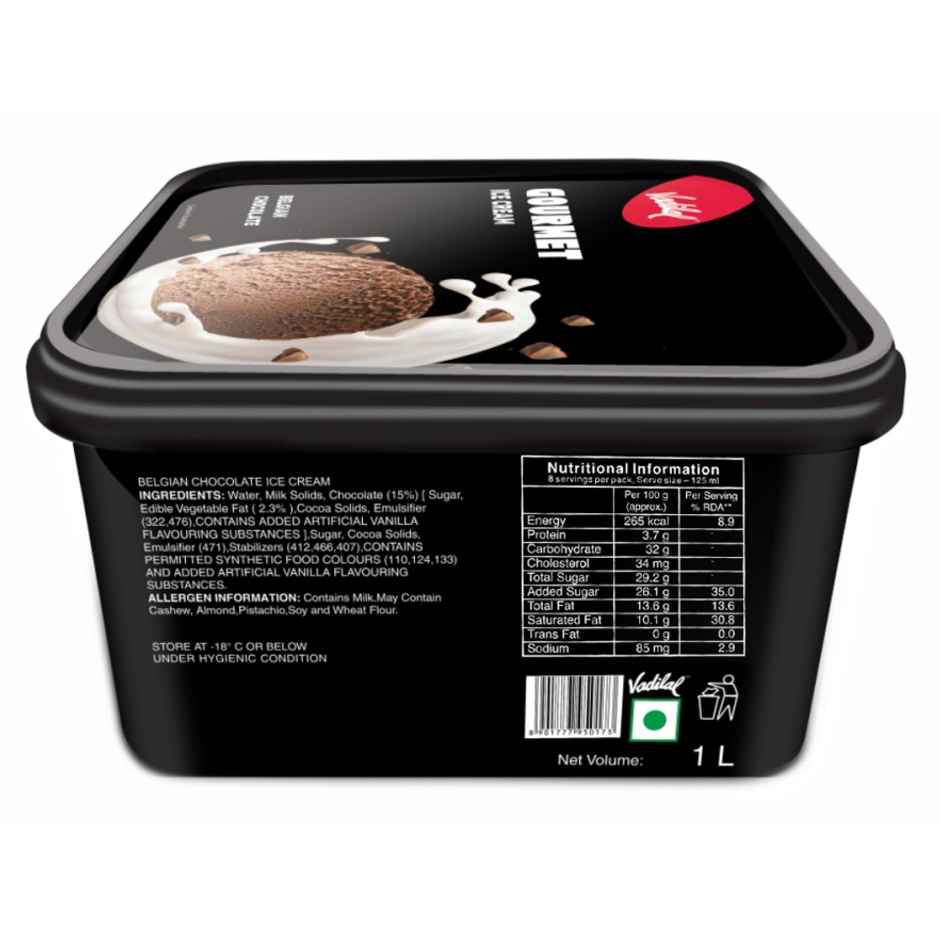 Vadilal Belgian Chocolate Ice Cream Tub | Creamy & Indulgent