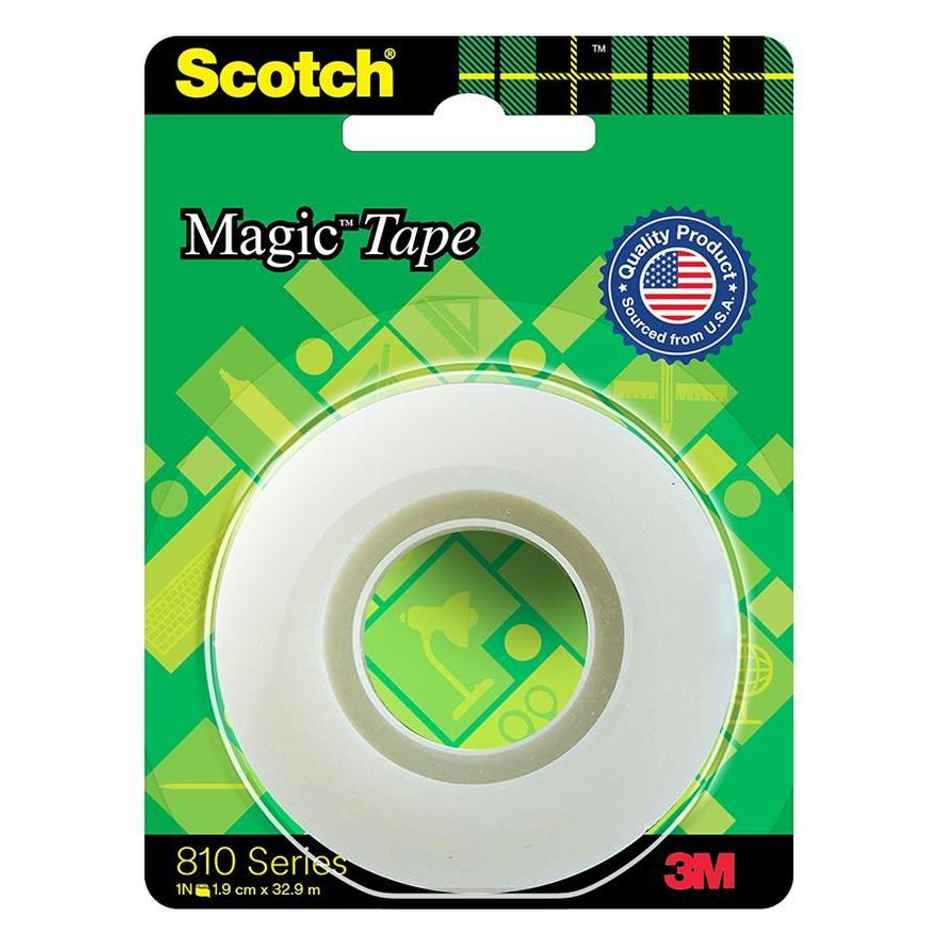 Scotch Magic Tape - Paper White Adhesive Tape | 19 mm x 32.9 mm