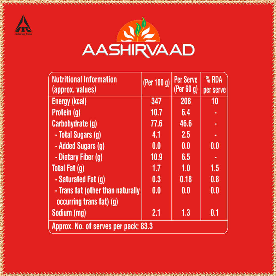 Aashirvaad Atta With Multigrains High Fibre Zero Maida