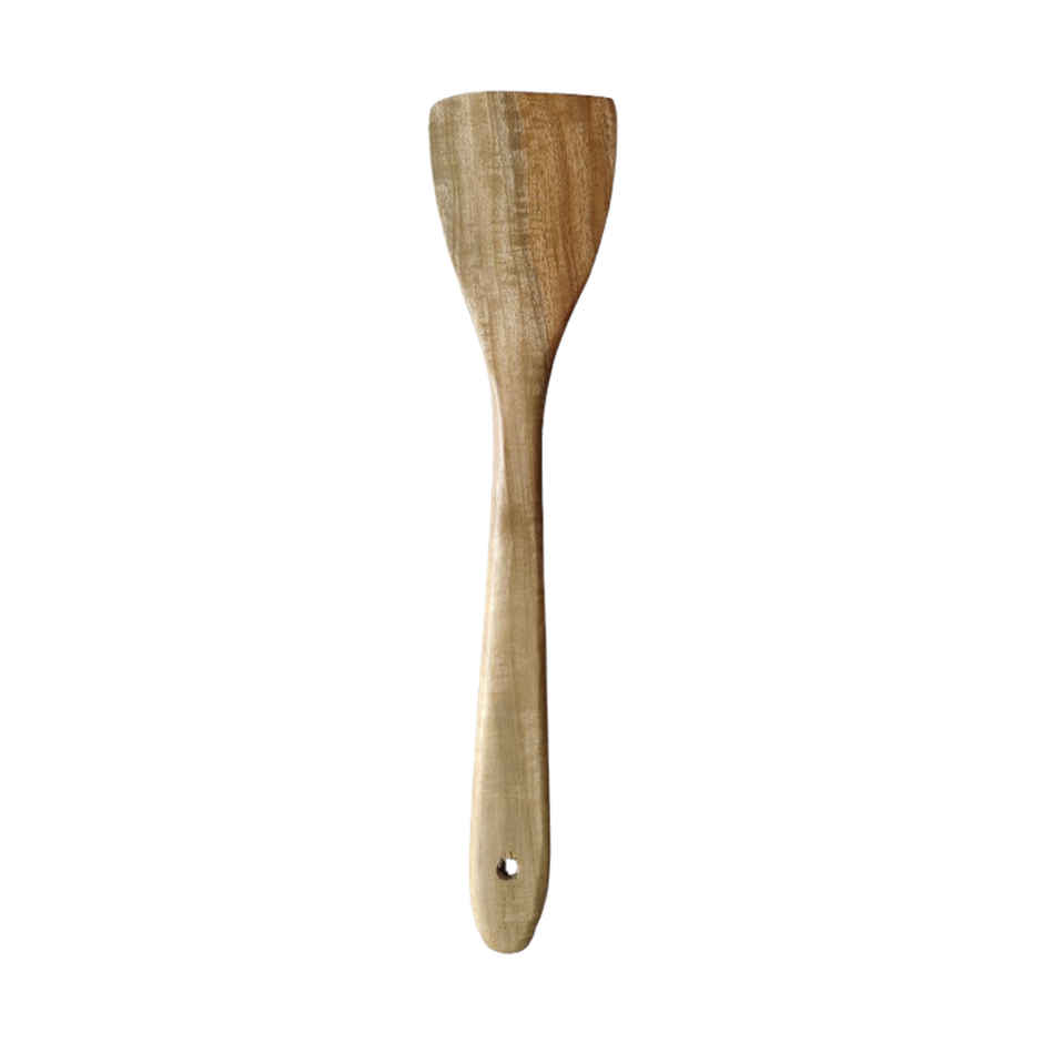 Petals Neem Wood Flat Spatula - Dosa Palta/Taveta/Turner/Khurpi, 30cm Length