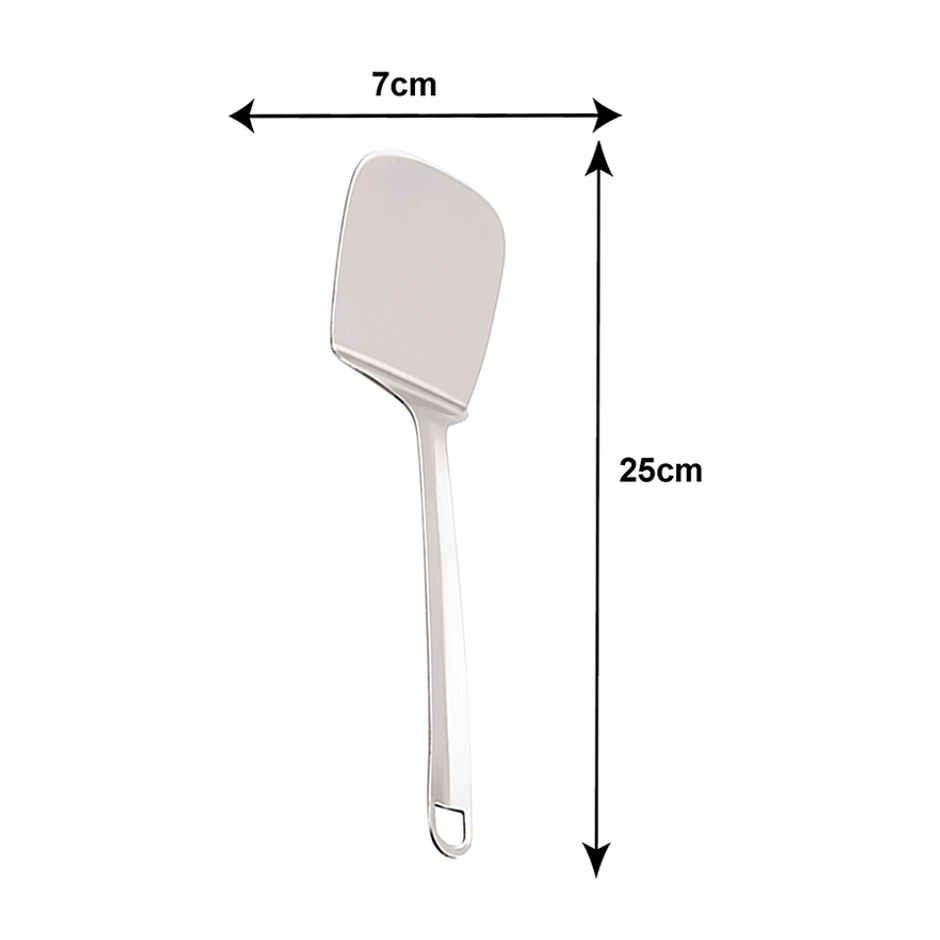 Petals Steel Mini Cooking/Serving/Spoon/Spatula-Dosa Palta/Taveta/Turner/Khurpi,25cm