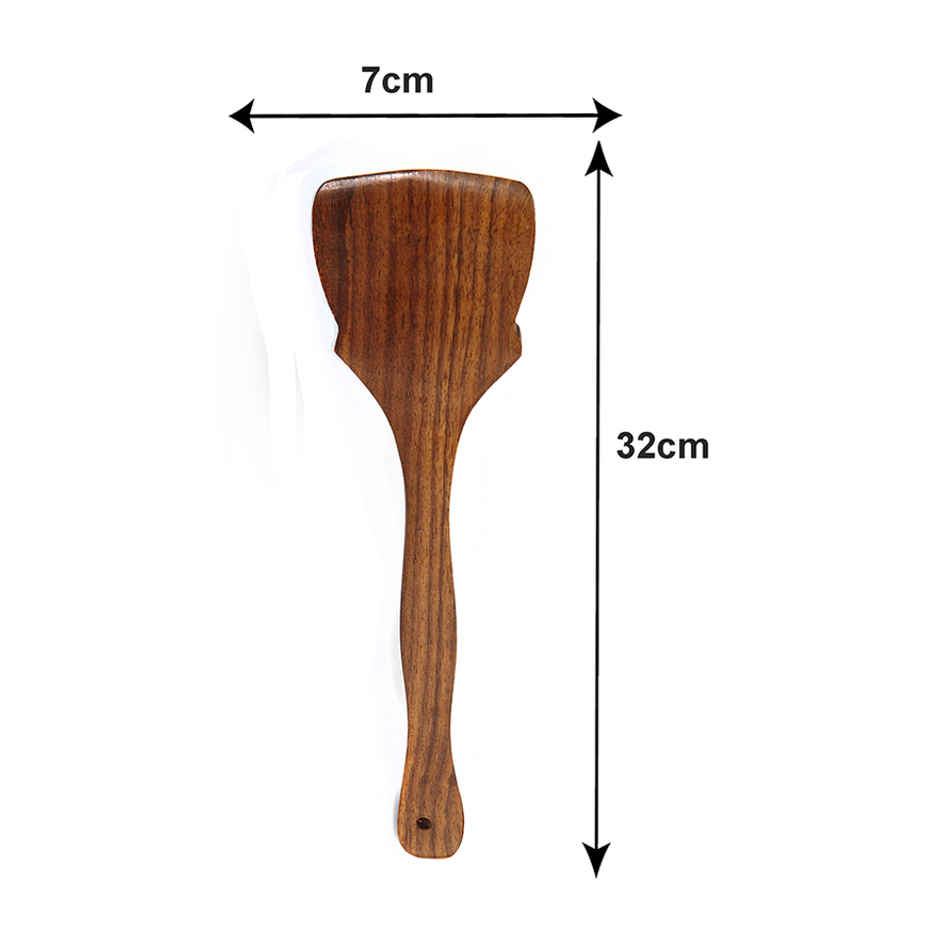 Petals Wooden Spatula - Dosa Palta/Taveta/Turner/Khurpi, 28cm Length