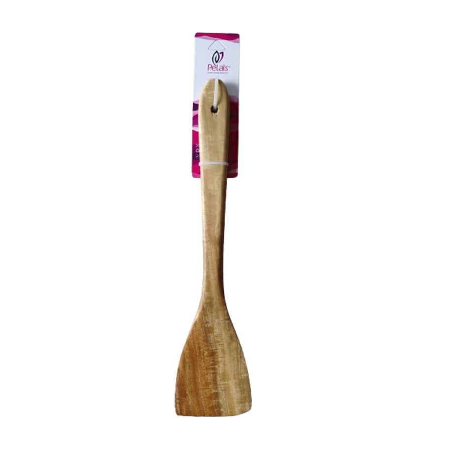 Petals Neem Wood Flat Spatula - Dosa Palta/Taveta/Turner/Khurpi, 30cm Length