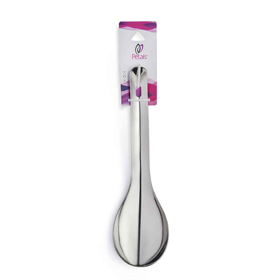 Petals Steel Cooking/Serving/Spoon/Spatula - Corn/Salad/Multi Utility Server, 23.5cm