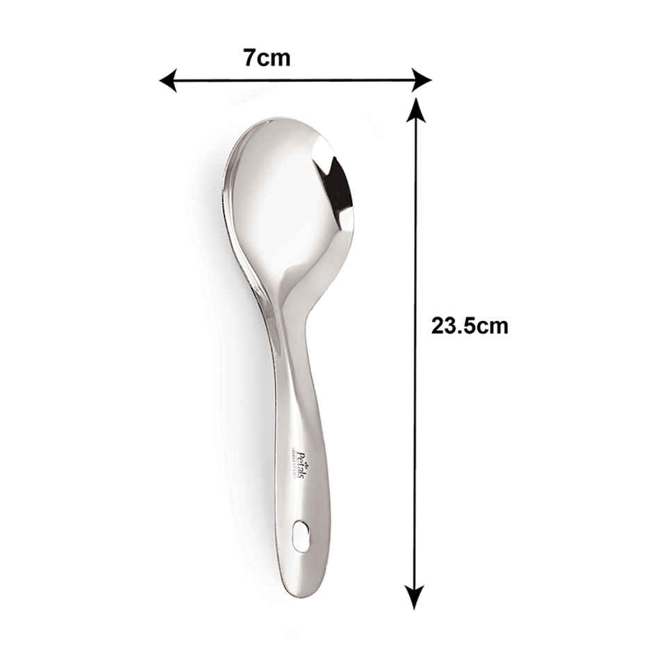 Petals Steel Cooking/Serving/Spoon/Spatula - Corn/Salad/Multi Utility Server, 23.5cm