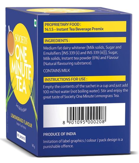 Society Premium Lemongrass Tea Premix