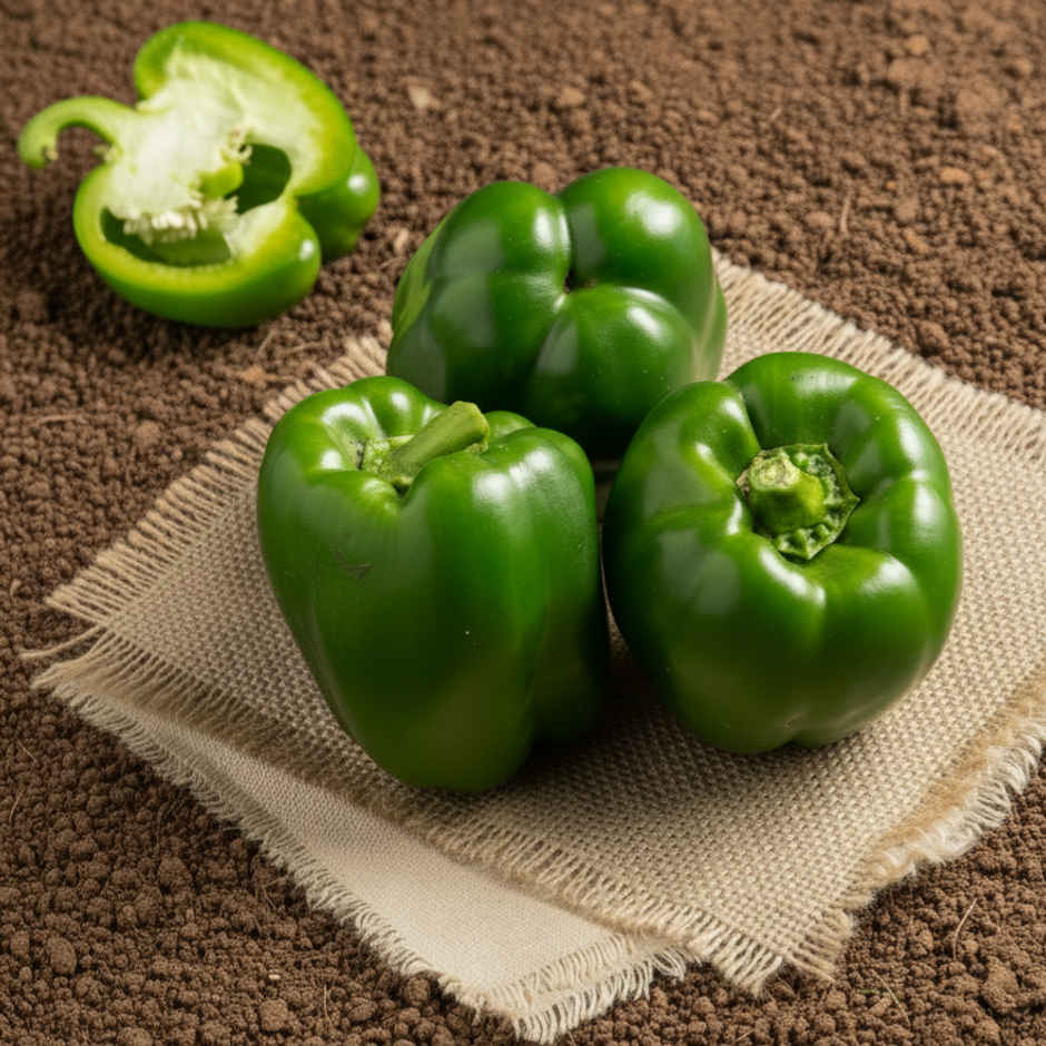 Organically Grown Capsicum Green