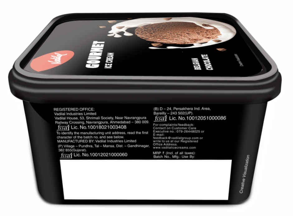 Vadilal Belgian Chocolate Ice Cream Tub