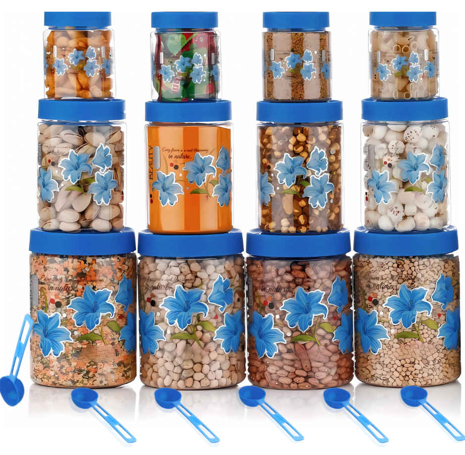 2Mech Flower Print Plastic Grocery Container