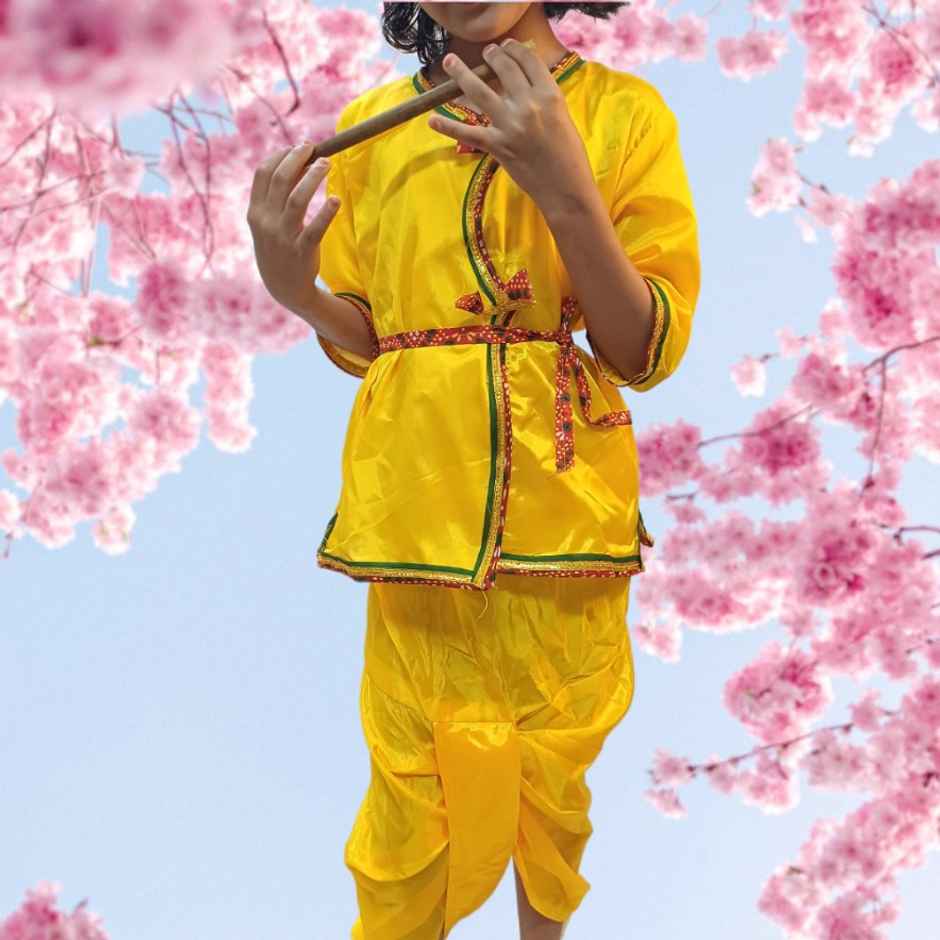 Krishna Dress For Kids From 4-5 Years | 28 x 20.4 x 4 cm | Gullak