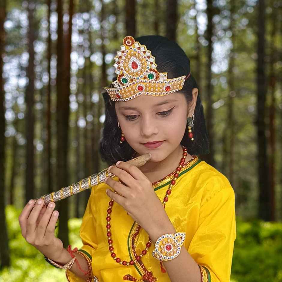 Kids Mala With Moti Work - 28 Cm