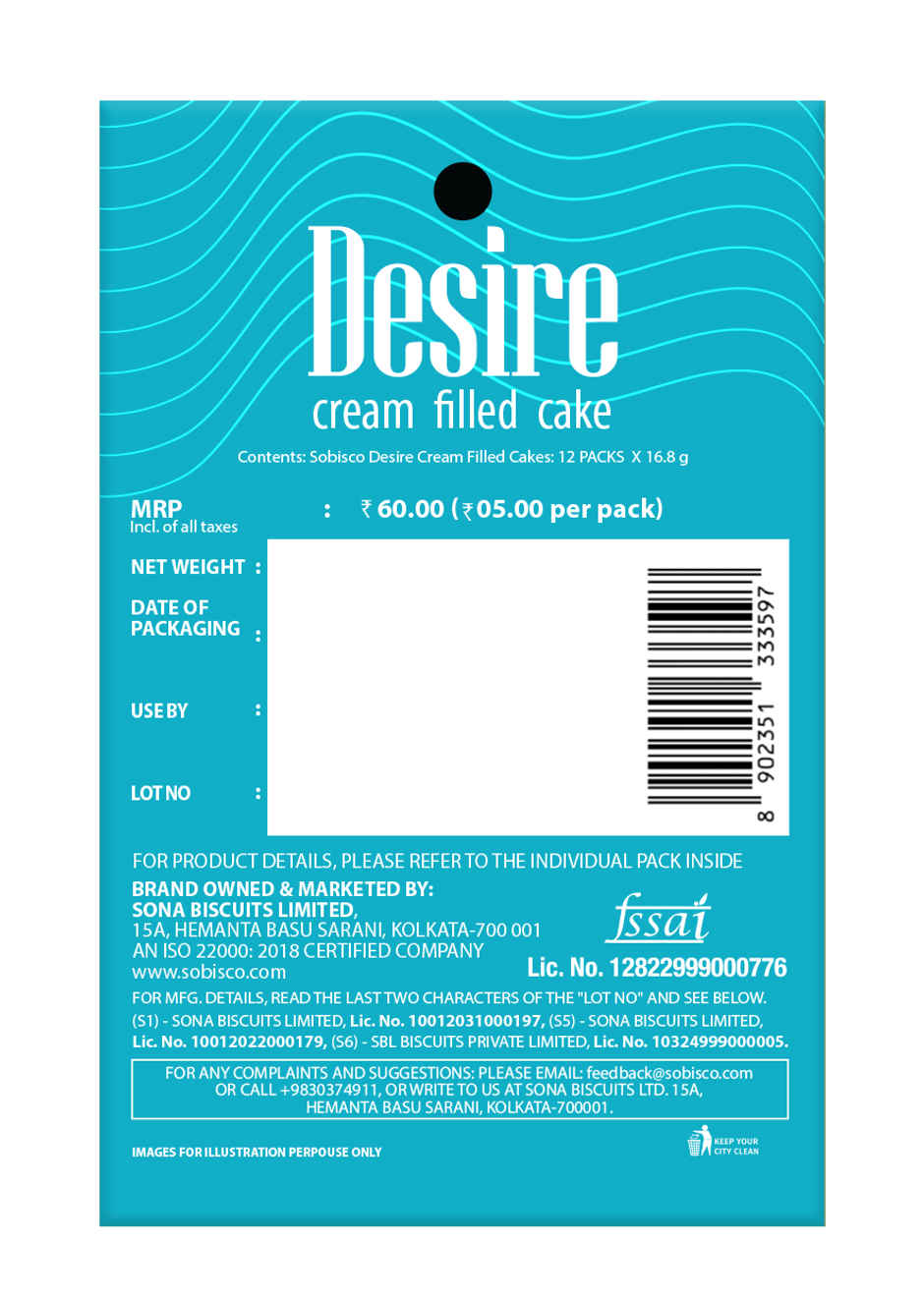Sobisco Desire Creamfilled Cake