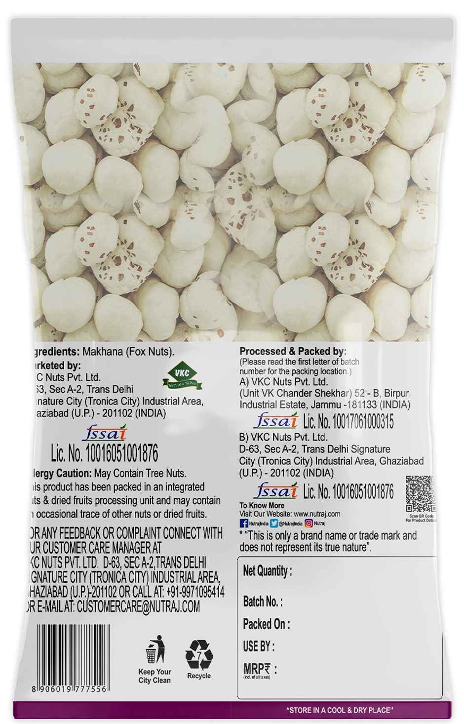 Nutraj Phool Makhana | Popped - Lotus Seeds