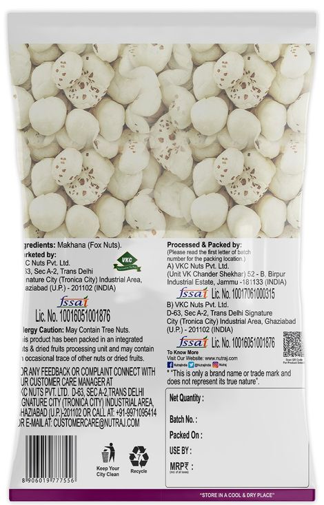 Nutraj Phool Makhana | Popped - Lotus Seeds