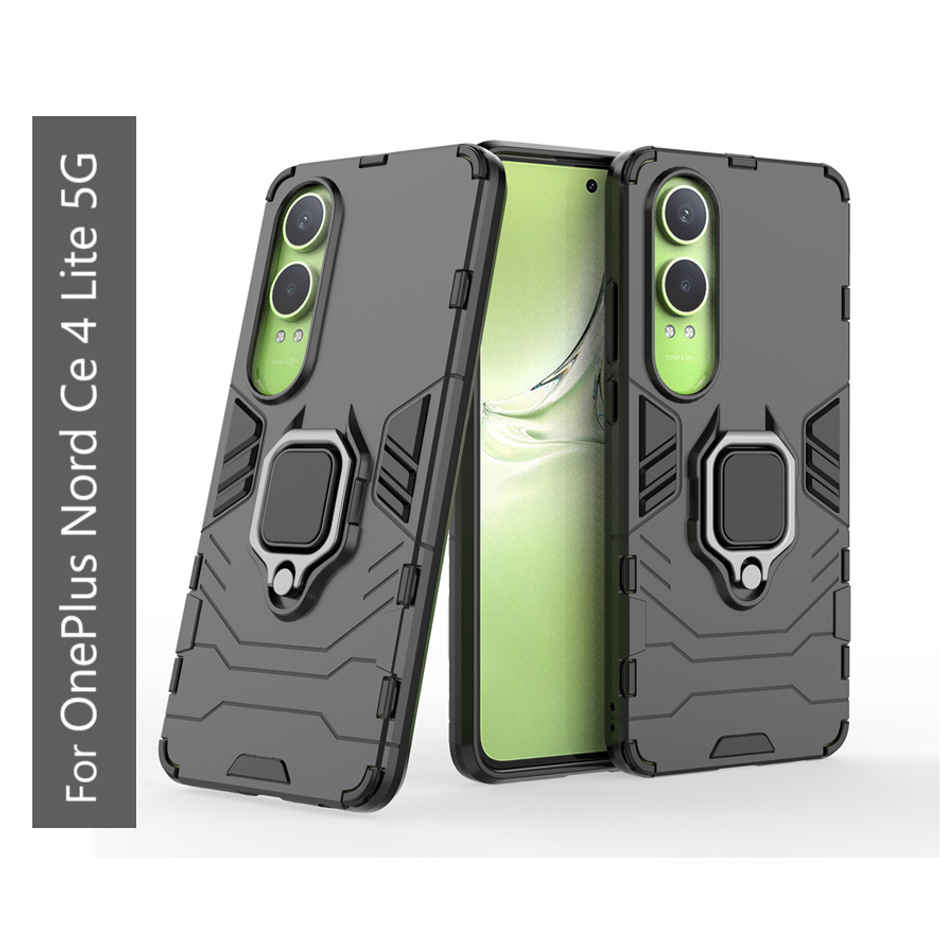 Kwine Case OnePlus Nord Ce 4 Lite Back Cover - Ring Holder Stand Case