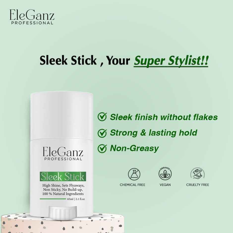 EleGanz Professional Sleek Stick | Hair Wax Stick | High Shine | Sets Flyaways | Non Sticky
