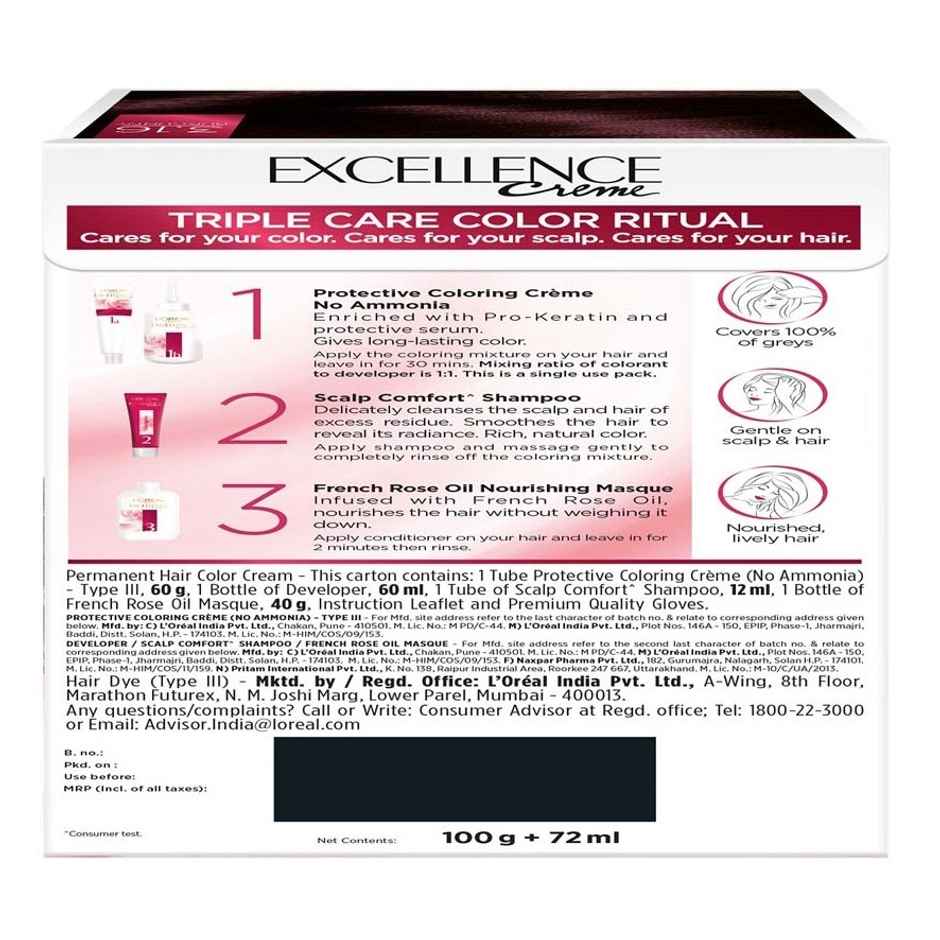 L'Oreal Paris Excellence Creme Hair Color 3.16 Burgundy